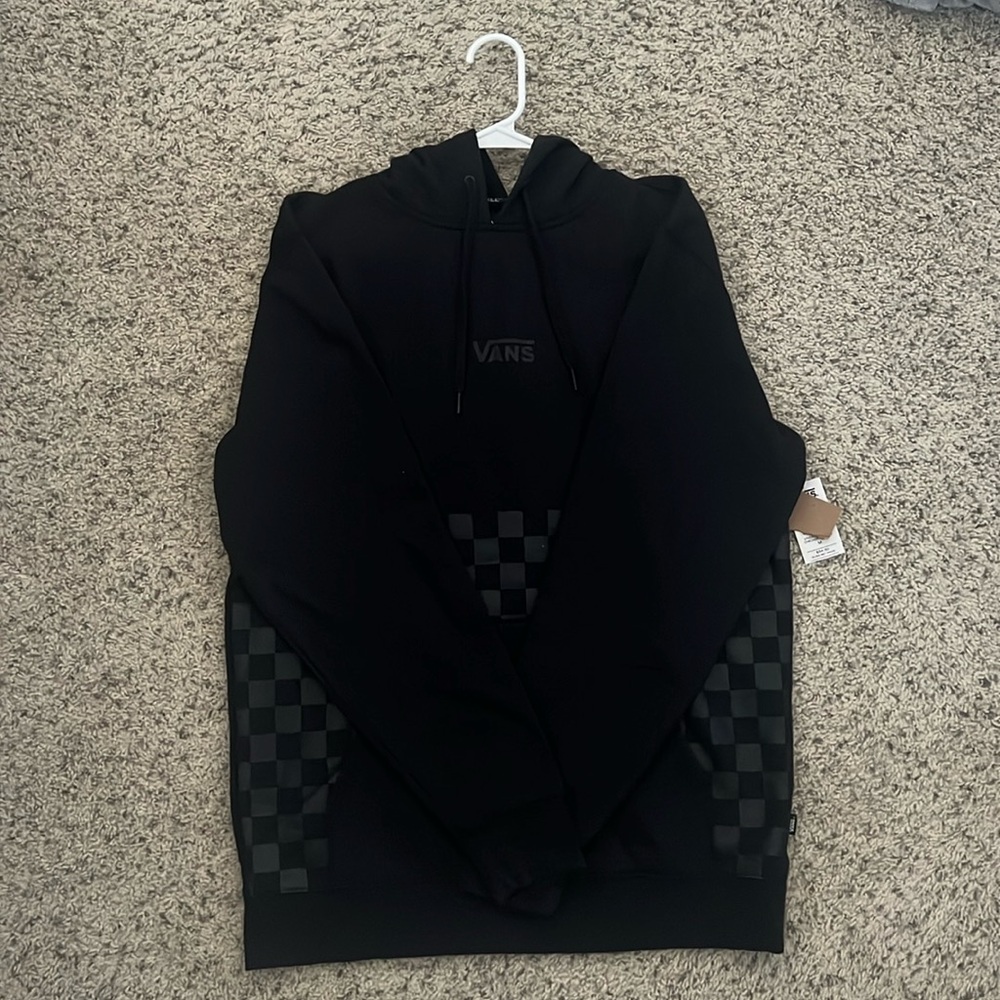⭐️ NEW WITH TAGS 🏷️ , NEVER WORN MENS M BLACK VANS PULLOVER HOODIE
